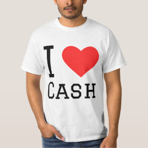 私は現金が大好きだ Tシャツ