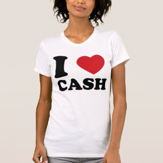 私は現金を愛します Tシャツ