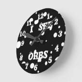 私は球体壁の時計を見ます ラウンド壁時計 (傾斜)