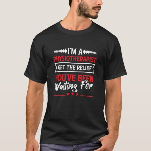 私は理学療法士よWのレリーフ、 浮き彫りを得る Tシャツ (正面)