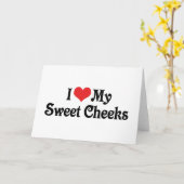 私は甘い頬が大好き カード (黄色い花)