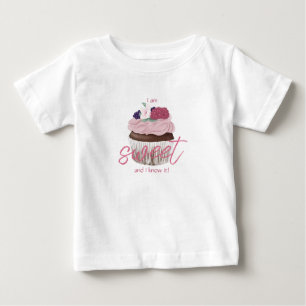 私は甘い、私はそれを知っているカップケーキ ベビーTシャツ