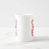 私は甘辛い ボーンチャイナマグカップ (正面)