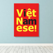 私は生ệ語だ！ キャンバスプリント (インサイチュ (ウッドフロア))