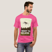私は生きたい – Ufo – 黒 – Sci-Fi Tシャツ (正面フル)
