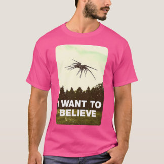 私は生きたい – Ufo – 黒 – Sci-Fi Tシャツ