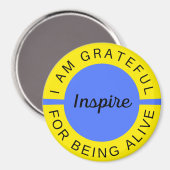 私は生きていることに感謝している マグネット (正面/裏面)