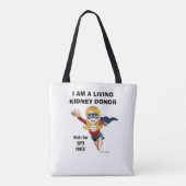 私は生きている腎臓ドナーのトートバッグだ トートバッグ (裏面)