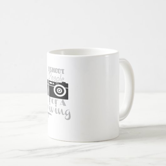 "私は生きている"マグのための人々を撃ちます! コーヒーマグカップ (正面右)