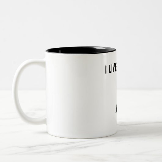 私は生きてコーヒーマグを踊る ツートーンマグカップ (左)