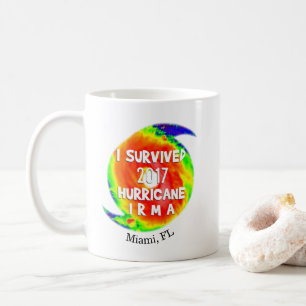 私は生き延びあなたの場所でハリケーンIRMA コーヒーマグカップ