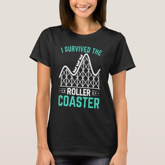 私は生き延びジェットコースター Tシャツ (正面)