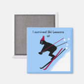 私は生き延びスキーをする マグネット (正面/裏面)