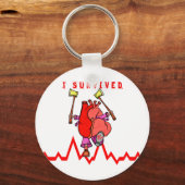 私は生き延びハート攻撃だ キーホルダー (正面)