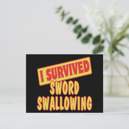 私は生き延び剣を飲む ポストカード (スタンド正面)