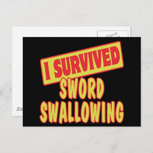 私は生き延び剣を飲む ポストカード (正面/裏面)