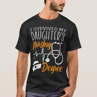 私は生き延び娘の看護学位授乳Sc Tシャツ
