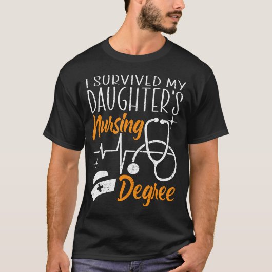 私は生き延び娘の看護学位授乳Sc Tシャツ (正面)