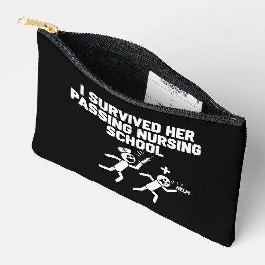 私は生き延び彼女の通り過ぎる看護学校のナース アクセサリーポーチ (見開き)