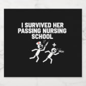 私は生き延び彼女の通り過ぎる看護学校のナース ビールラベル (シングルラベル)