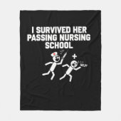 私は生き延び彼女の通り過ぎる看護学校のナース フリースブランケット (正面)