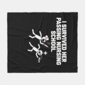 私は生き延び彼女の通り過ぎる看護学校のナース フリースブランケット (正面(横))