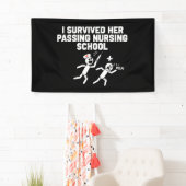 私は生き延び彼女の通り過ぎる看護学校のナース 横断幕 (インサイチュ)