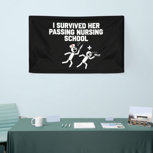 私は生き延び彼女の通り過ぎる看護学校のナース 横断幕 (トレードショー)