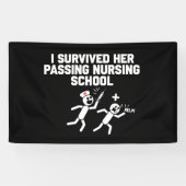 私は生き延び彼女の通り過ぎる看護学校のナース 横断幕 (横)
