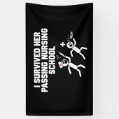 私は生き延び彼女の通り過ぎる看護学校のナース 横断幕 (縦)