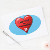 私は生き延び未亡人 楕円形シール (封筒)