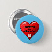 私は生き延び未亡人 缶バッジ (正面&裏面)