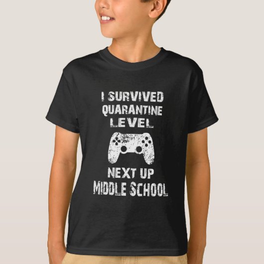 私は生き延び検疫レベル中学校ゲーマー Tシャツ (正面)