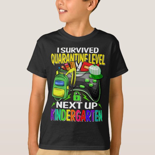 私は生き延び次の幼稚園ゲーム検疫 Tシャツ (正面)