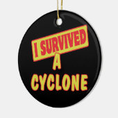 私は生き延び竜巻だ セラミックオーナメント (左)