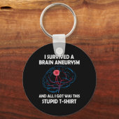 私は生き延び脳動脈瘤だ得った キーホルダー (正面)