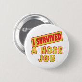 私は生き延び鼻の仕事だ 缶バッジ (正面&裏面)