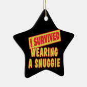 私は生き延び鼻車を着ている セラミックオーナメント (右)