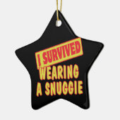 私は生き延び鼻車を着ている セラミックオーナメント (左)