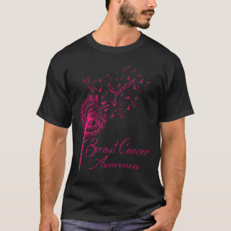 私は生き残った乳がん認識度花 Tシャツ