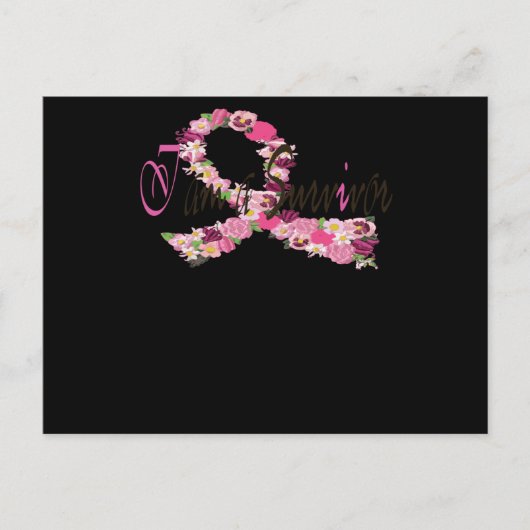 私は生き残った乳がん認識度 インビテーションポストカード (正面)