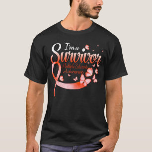 私は生き残った多発性硬化症認識度バター Tシャツ