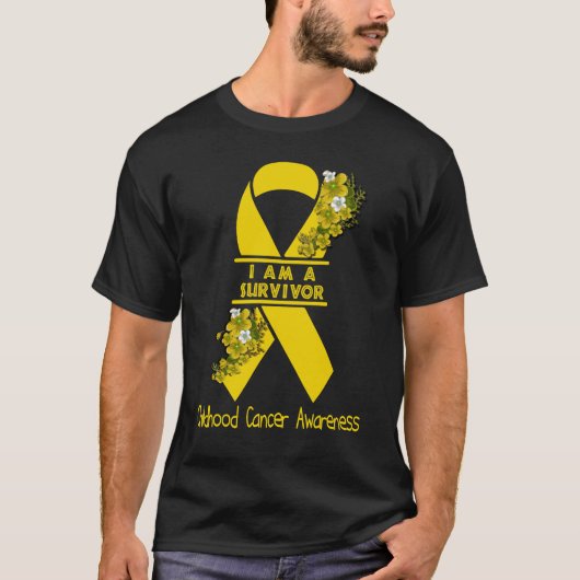 私は生き残った小児がん認識度 Tシャツ (正面)