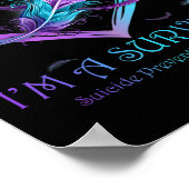 私は生き残った蝶ハート自殺防止 ポスター (角)