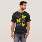 私は生き残りスピナビフィダ認識度蝶 Tシャツ (正面フル)