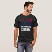 私は生まれこのバイセクシャル国旗LgbtゲイPr Tシャツ (正面フル)
