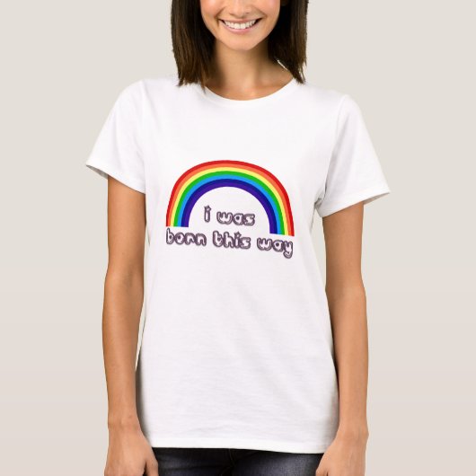 私は生まれましたこうすれば Tシャツ (正面)