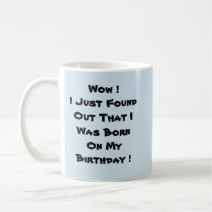 私は生まれ誕生日に乗った コーヒーマグカップ