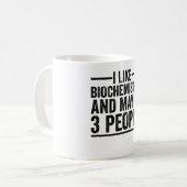 私は生化学が好きでたぶん3人が好き コーヒーマグカップ (正面左)