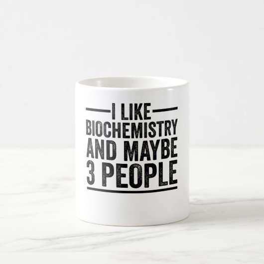 私は生化学が好きでたぶん3人が好き コーヒーマグカップ (中央)